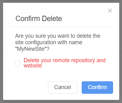 Confirm Delete Dialog